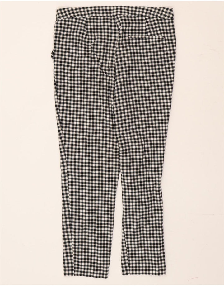 Zara Mujer Pantalón Chino Slim Medium W30 L26 Black Gingham