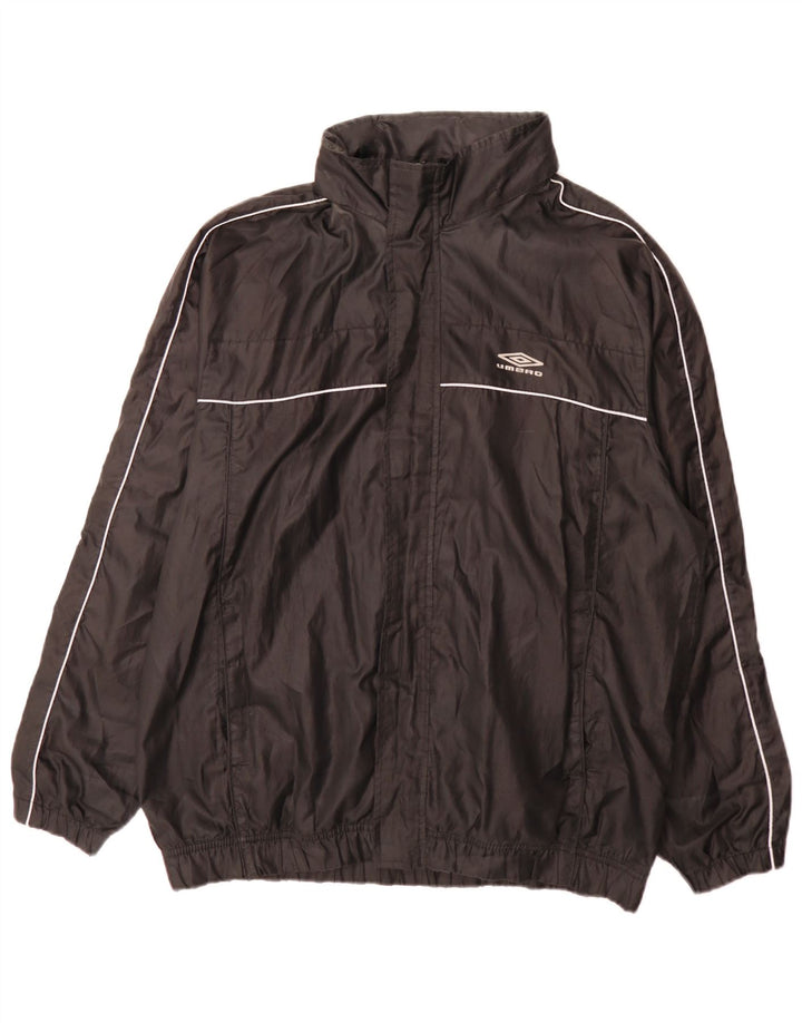 Umbro Hombre Regular Fit Chándal Top Chaqueta Grande Negro Poliéster Deportes
