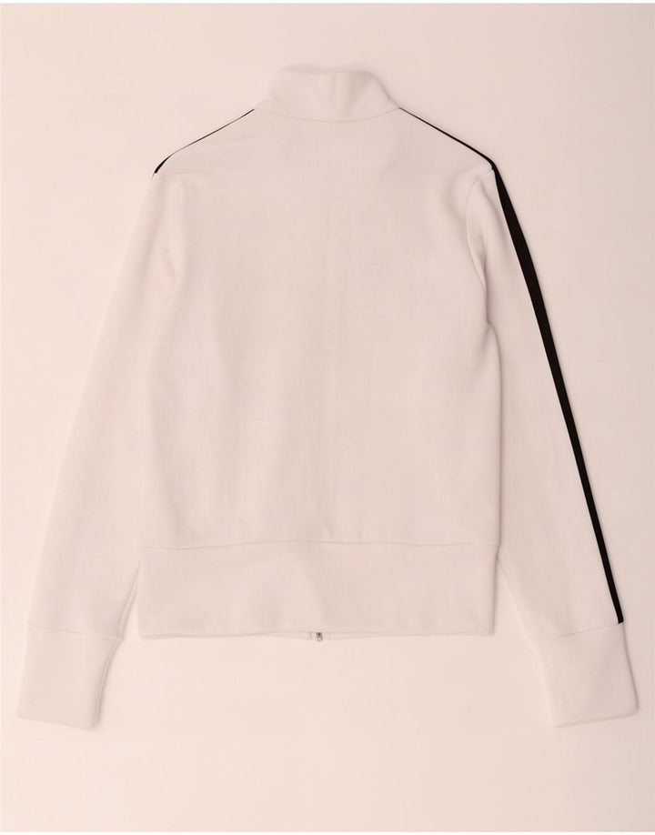 Adidas - Chaqueta de chándal para mujer, talla 8, poliéster blanco pequeño