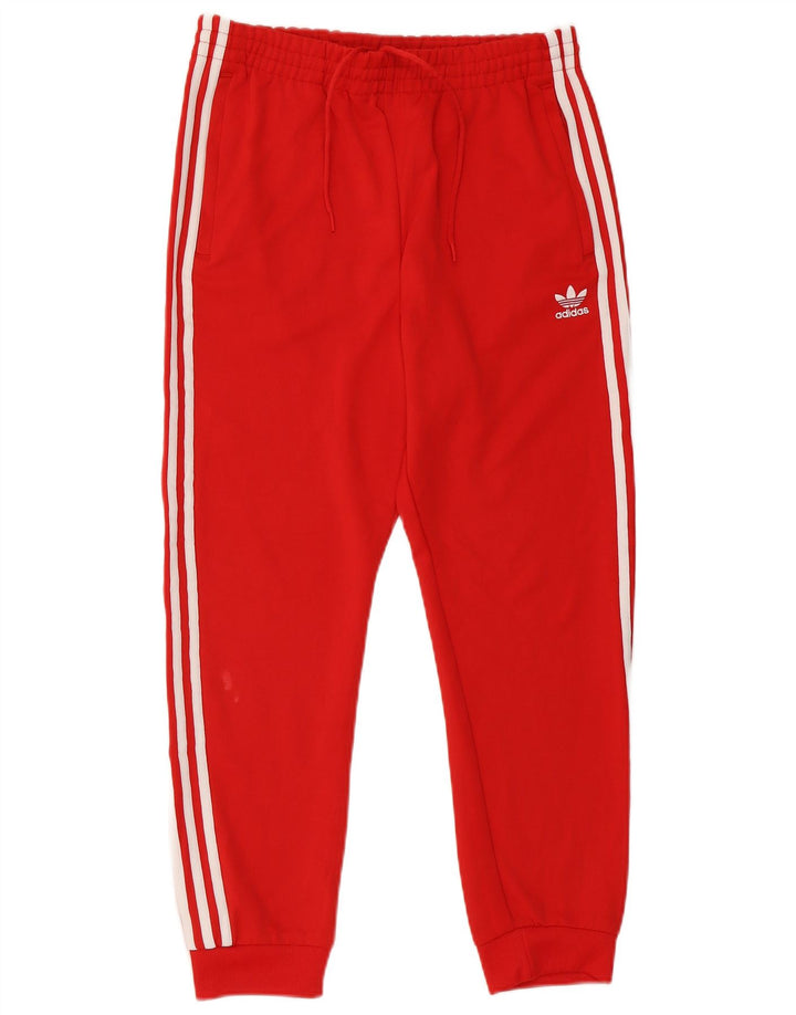 Adidas Hombre Chándal Pantalones Joggers Grande Rojo Poliéster