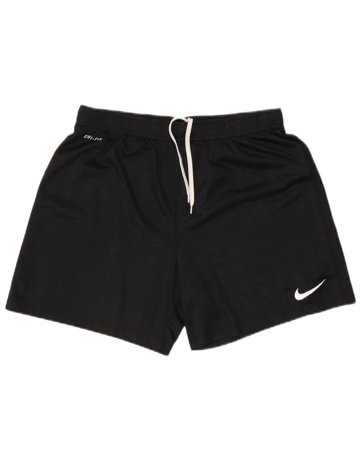 Nike Dri Fit - Pantalones cortos deportivos para hombre (poliéster a rayas), color negro