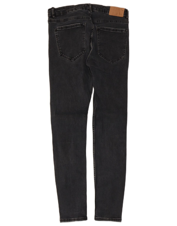 Zara Vaqueros Pitillo Mujer EU 40 Mediano W30 L27 Algodón Gris