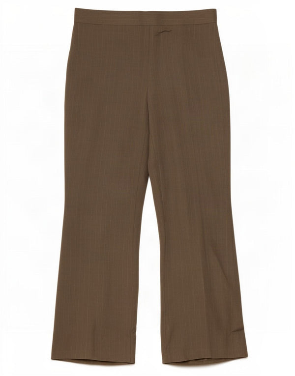 Marks & Spencer Pantalones casuales para mujer UK 14 Medium W30 L30 Caqui Pinstripe