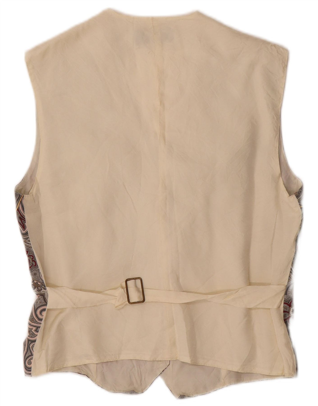 Chaleco vintage para mujer IT 44 Gris medio Paisley Algodón