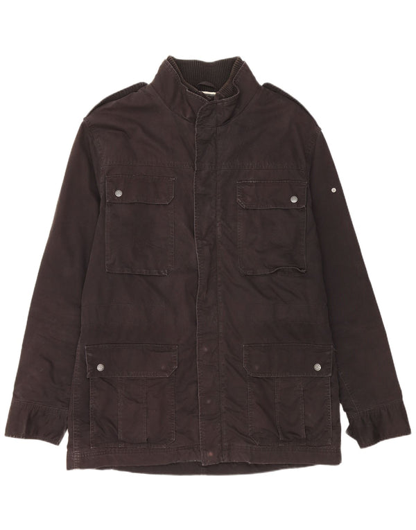Mustang Chaqueta militar utilitaria gráfica para hombre UK 42 XL Algodón negro
