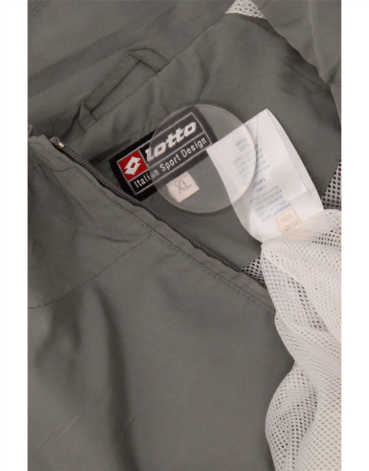Lotto Hombre Chándal Top Chaqueta XL Gris Colorblock Poliéster