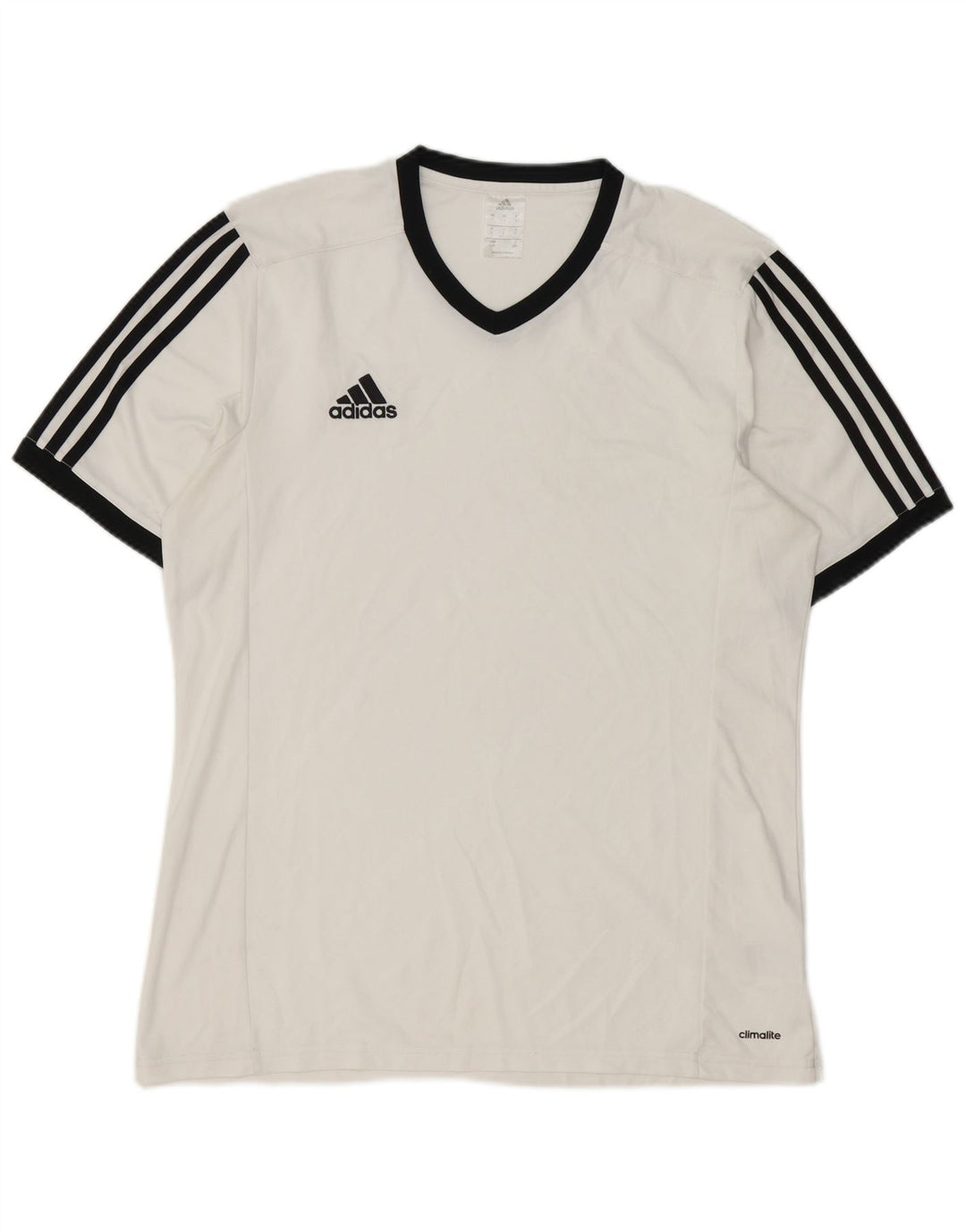 Adidas Mens Climalite Camiseta Top Grande Blanco Poliéster