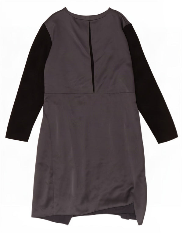 Marks & Spencer Vestido acampanado para mujer UK 34 4XL Bloque de color plateado