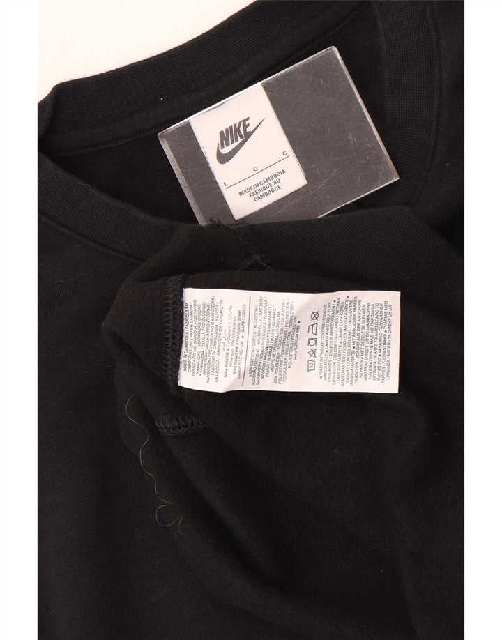 Nike - Sudadera tipo jersey para hombre, talla grande, algodón negro