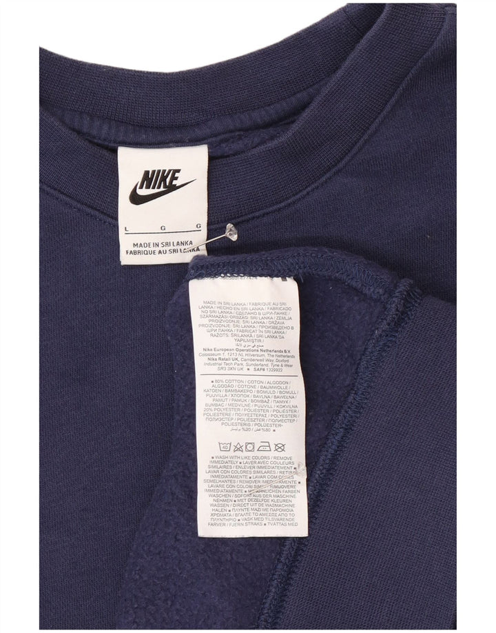 Nike Hombre Sudadera Jumper Grande Azul Marino Algodón
