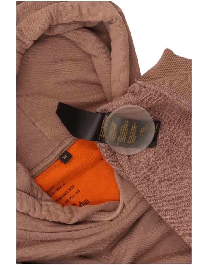 Alpha Industries Jersey con capucha para hombre de algodón rosa medio