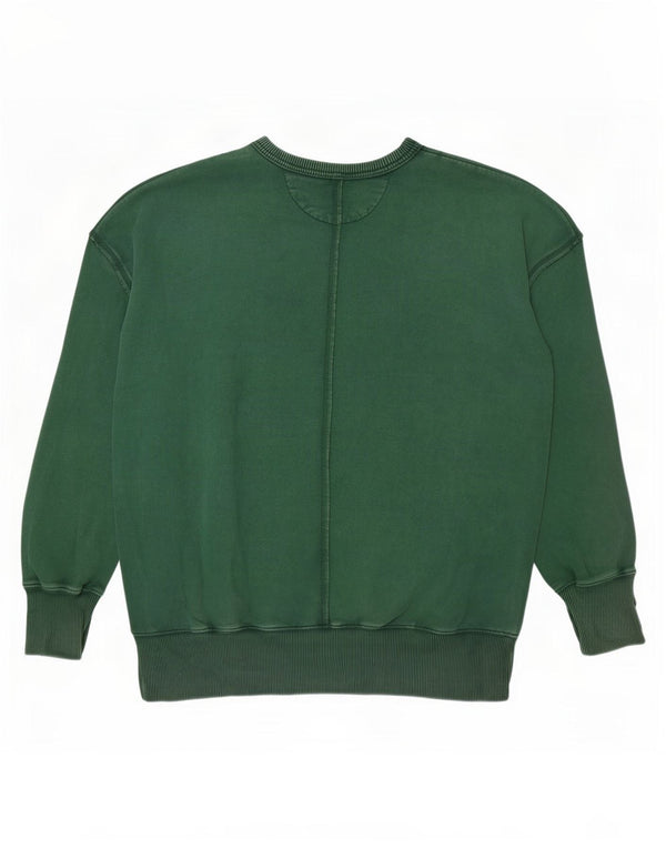 American Eagle Mens Graphic Loose Fit Sweatshirt Jumper XS Green Cotton