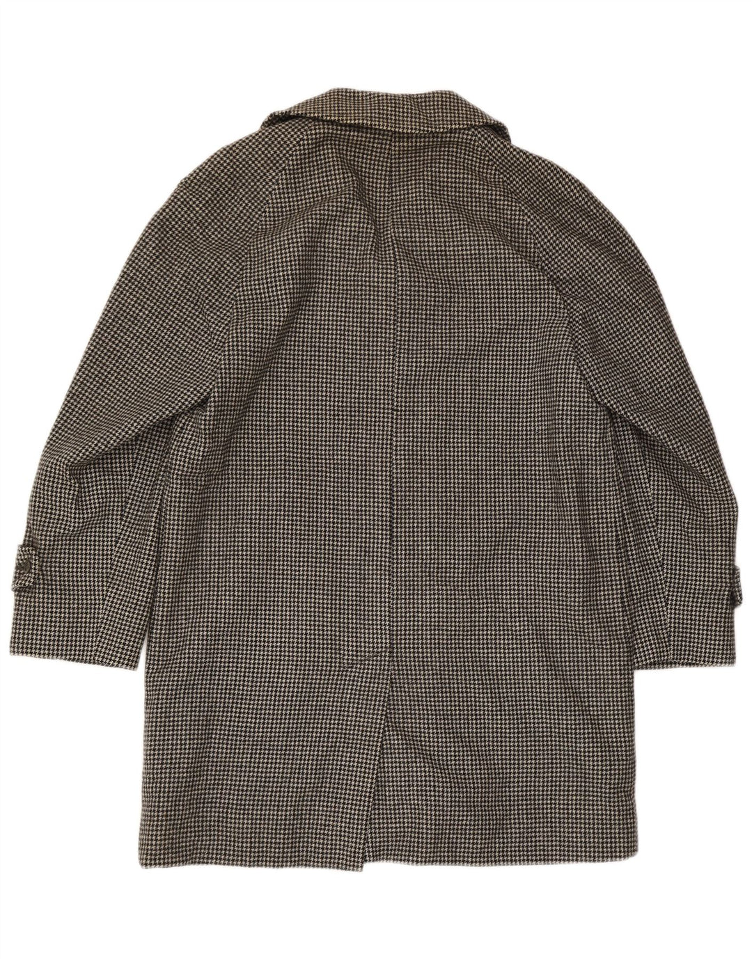 Aquascutum Abrigo para hombre UK 36 Pequeño Clásico de lana de pata de gallo negro