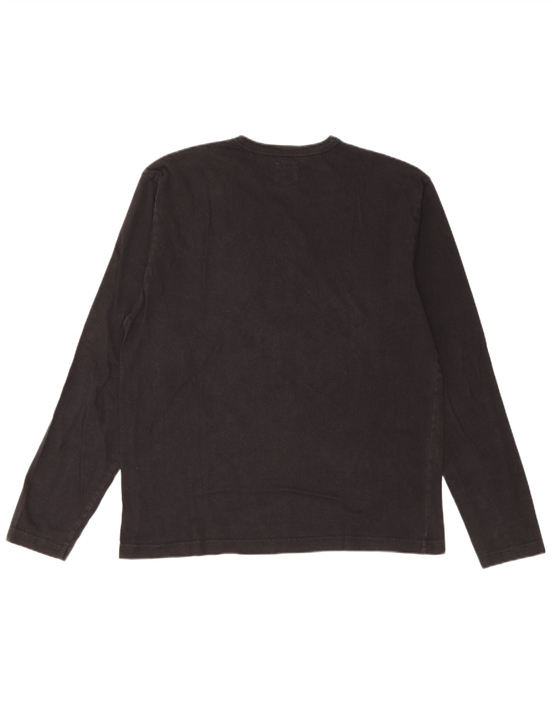 Calvin Klein Jeans Mens Graphic Top Manga Larga Grande Algodón Negro