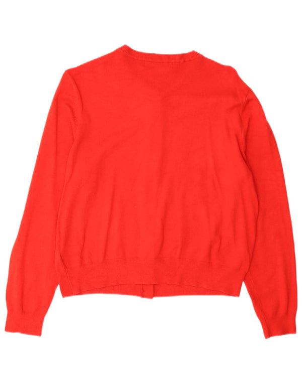 Marks & Spencer Suéter tipo cárdigan para mujer UK 46 Viscosa roja grande