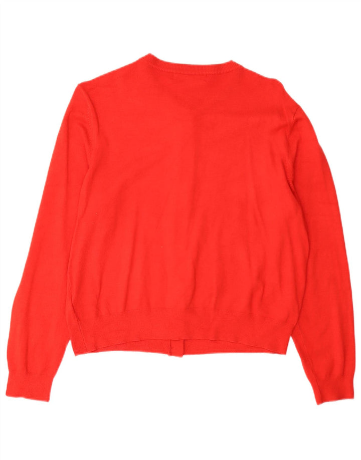 Marks & Spencer Suéter tipo cárdigan para mujer UK 46 Viscosa roja grande