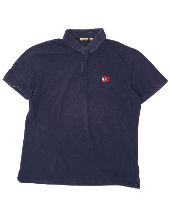 NAPAPIJRI Polo Hombre XL Azul Marino Algodón