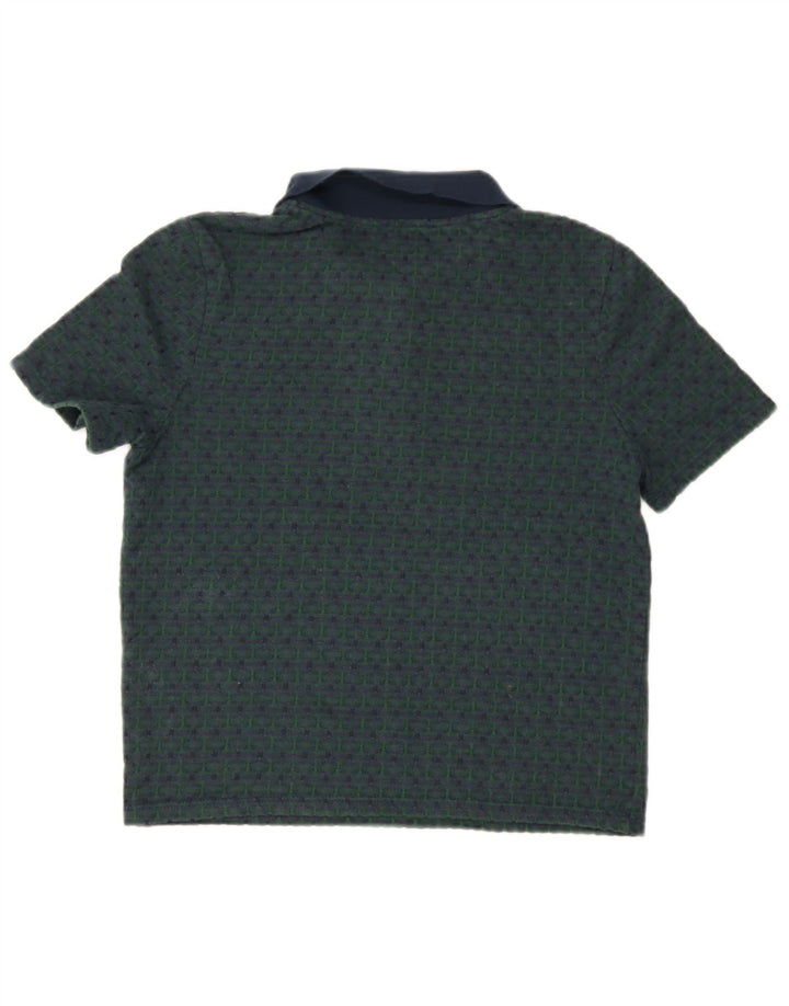 Zara Polo Mujer UK 10 Small Azul Marino Poliéster Geométrico