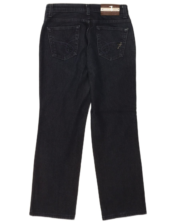 Vaqueros Mujer Trussardi Crop Rectos W27 L26 Azul Marino Algodón