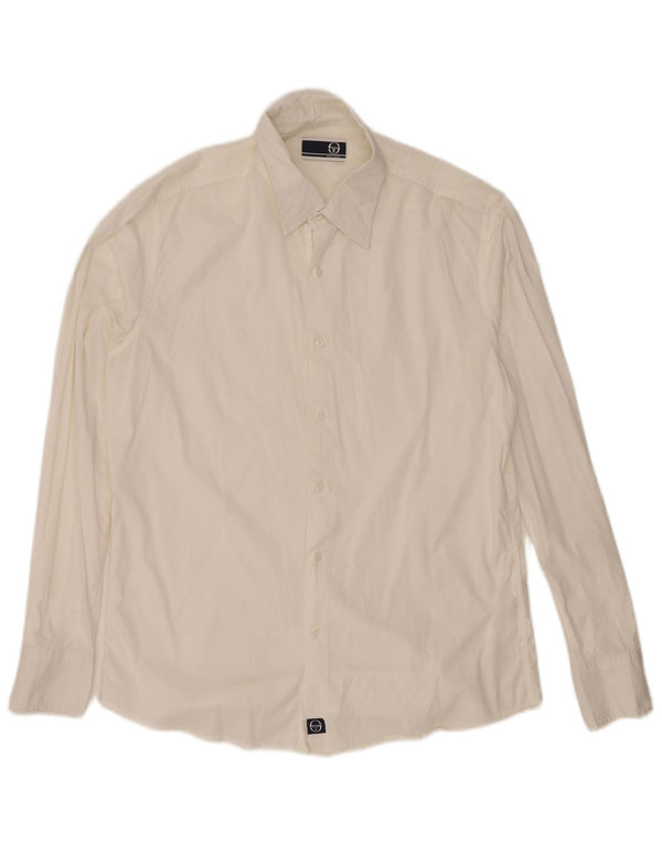 Sergio Tacchini Camisa Hombre XL Algodón Blanco