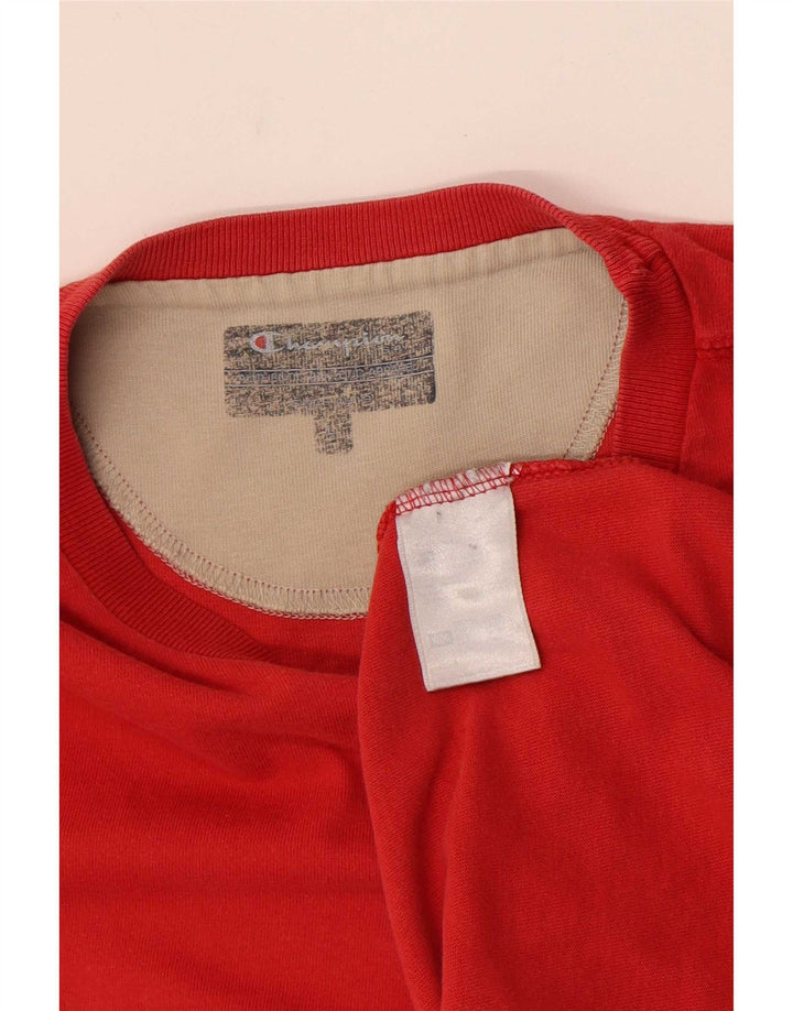 Champion Camiseta Gráfica Para Hombre Top Grande De Algodón Rojo