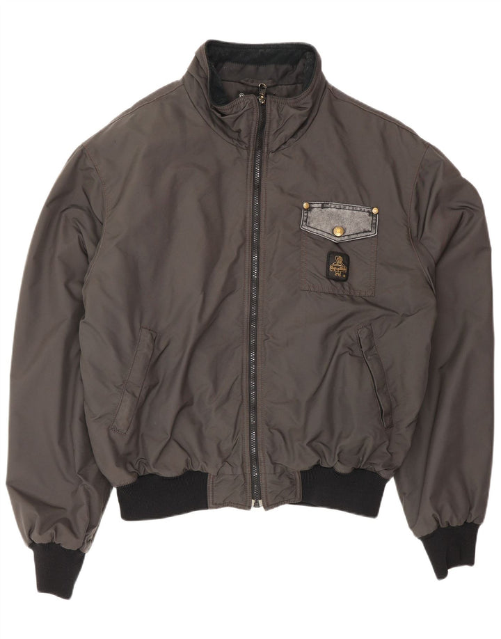 Refrigiwear Chaqueta Bomber para Hombre UK 40 Grande Gris Colorblock