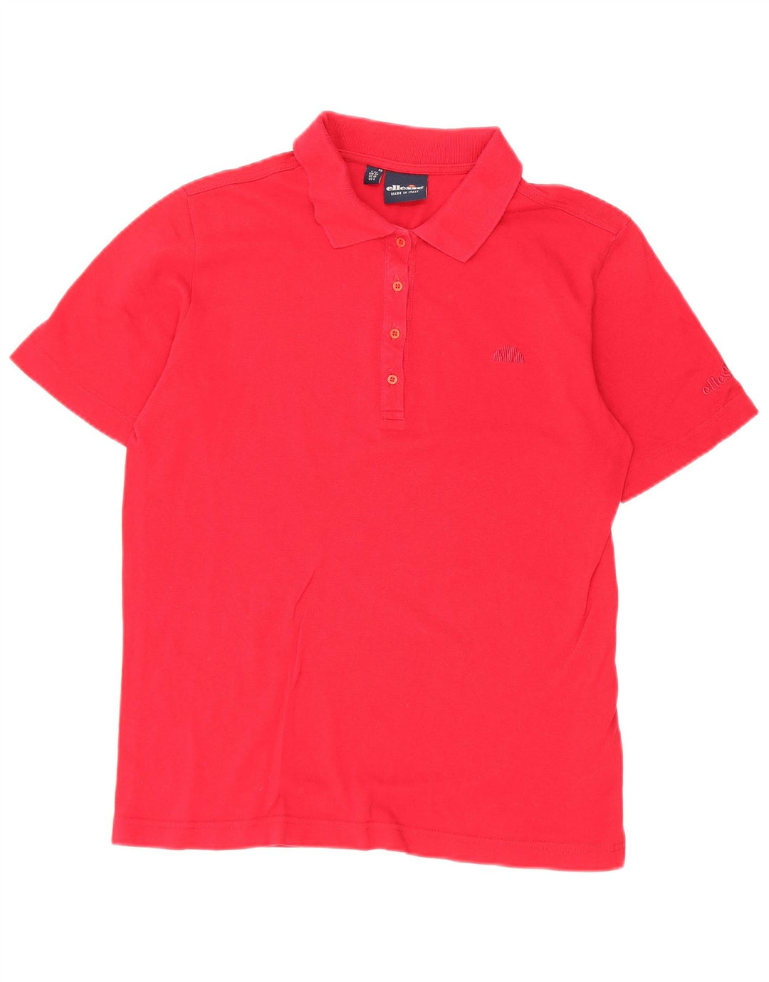 Ellesse Polo para mujer UK 10 Small Red Cotton