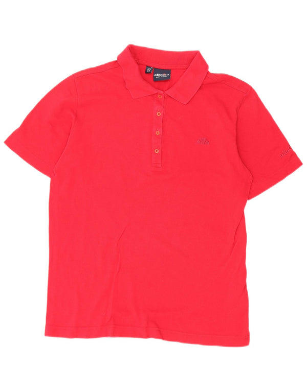 Ellesse Polo para mujer UK 10 Small Red Cotton