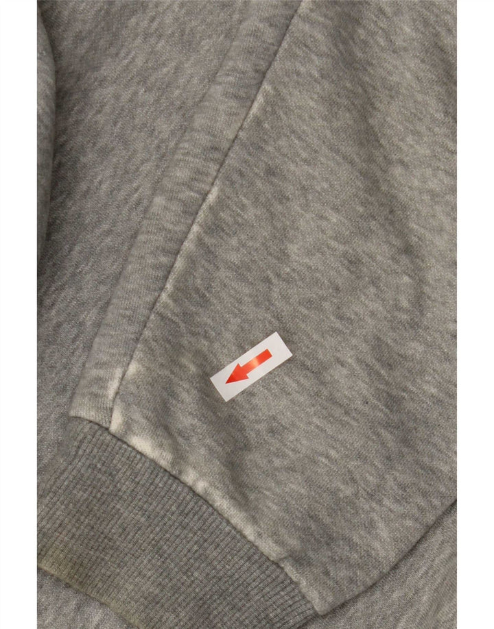 Puma Hombre Sudadera Con Capucha Gráfica Jersey De Algodón Gris Medio