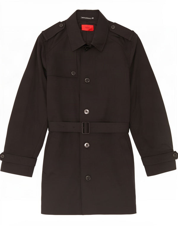 Gabardina Hugo Boss para hombre EU 54 2XL Poliéster negro