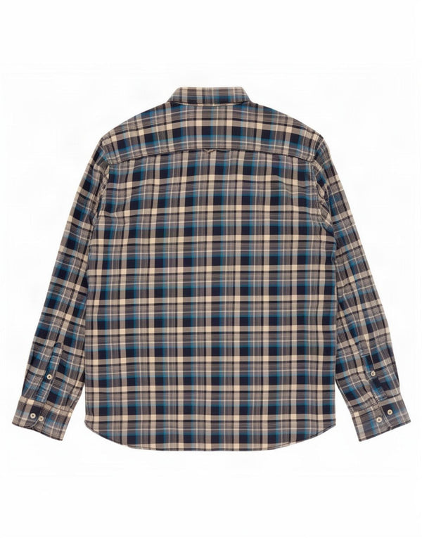 Jack & Jones Camisa de franela para hombre 2XL Algodón a cuadros azul marino