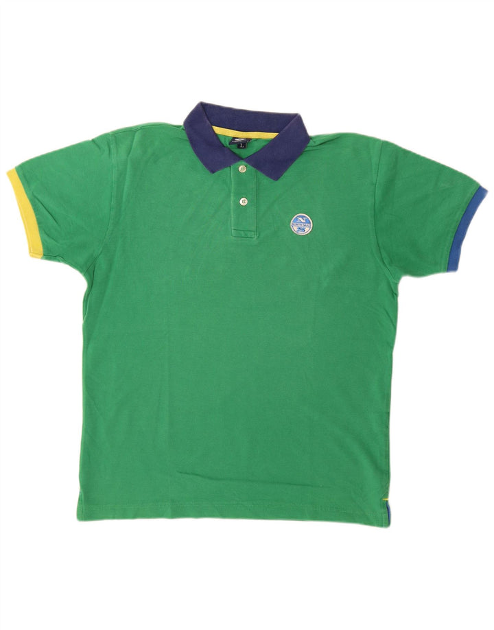 North Sails Polo De Rugby Para Hombre Grande Algodón Verde