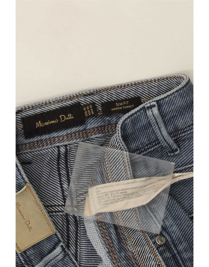 Massimo Dutti Jeans Slim Hombre EU 38 Small W30 L31 Algodón Azul