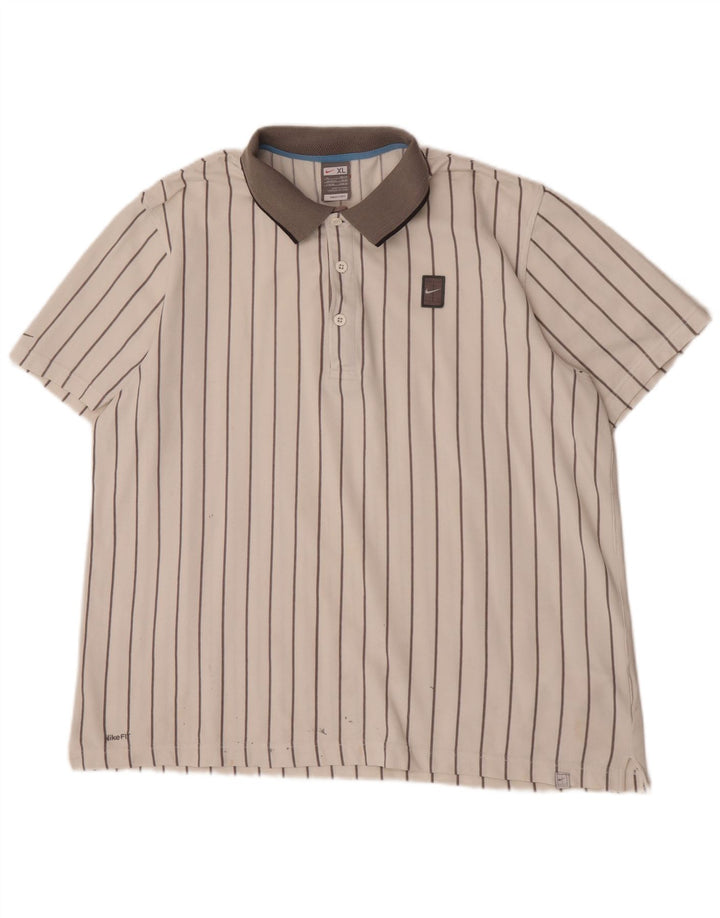 Polo Nike Hombre XL Algodón A Rayas Blanco