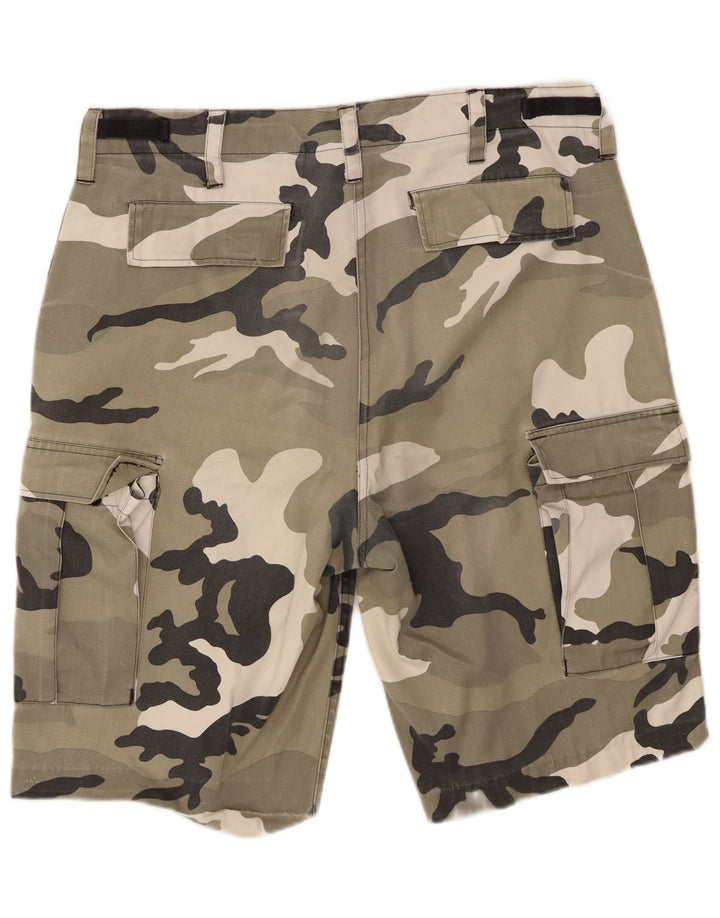 Vintage Mens Cargo Shorts XL W38 Caqui Camuflaje Poliéster