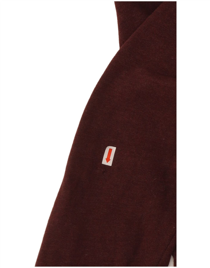 FAT FACE Suéter con capucha y cremallera para mujer UK 10 Small Maroon