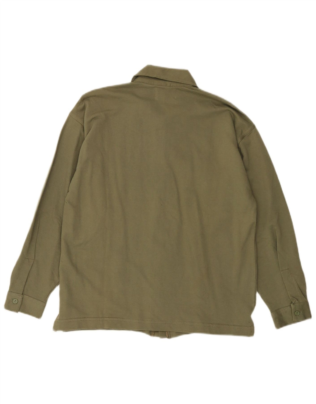 VINTAGE Camisa gráfica para mujer US 10 Algodón caqui grande