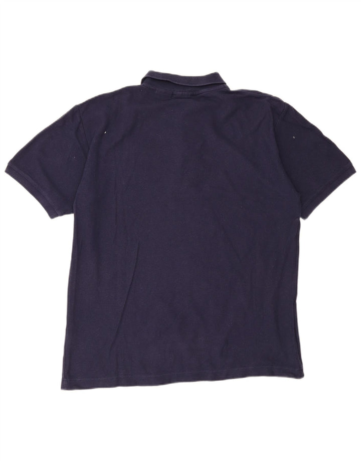 FILA Polo para hombre grande azul marino algodón