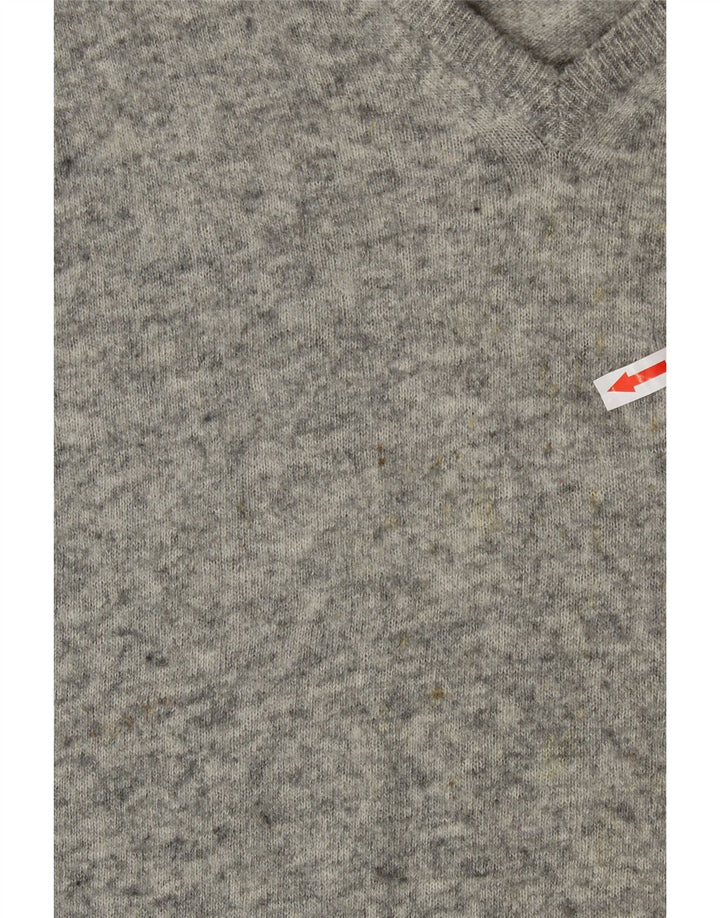 Kappa Jersey con cuello en V para hombre XL Lana de cordero gris