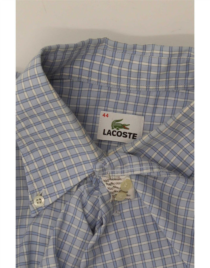 Camisa Lacoste Hombre Talla 44 XL Algodón Vichy Azul