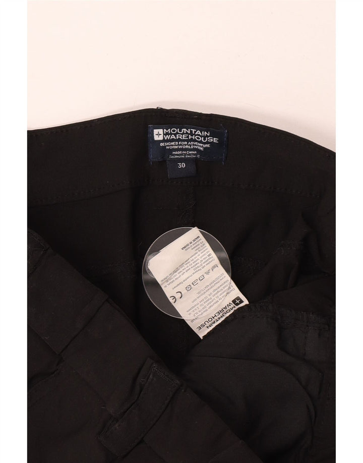 Pantalones cargo ajustados para hombre de Mountain Warehouse W30 L30 Nylon negro