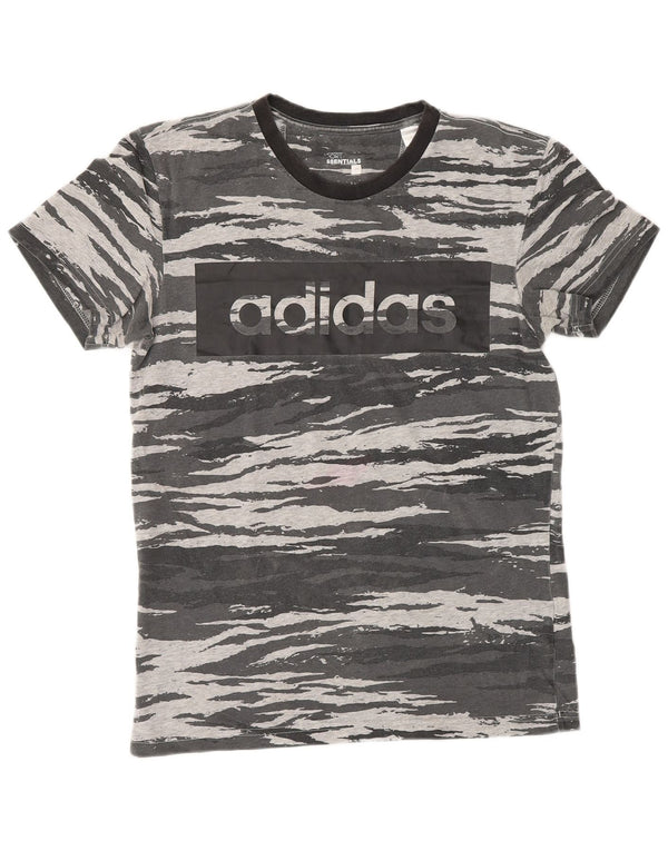 ADIDAS Mens Climalite Graphic Camiseta Top Pequeño Gris Camuflaje Algodón