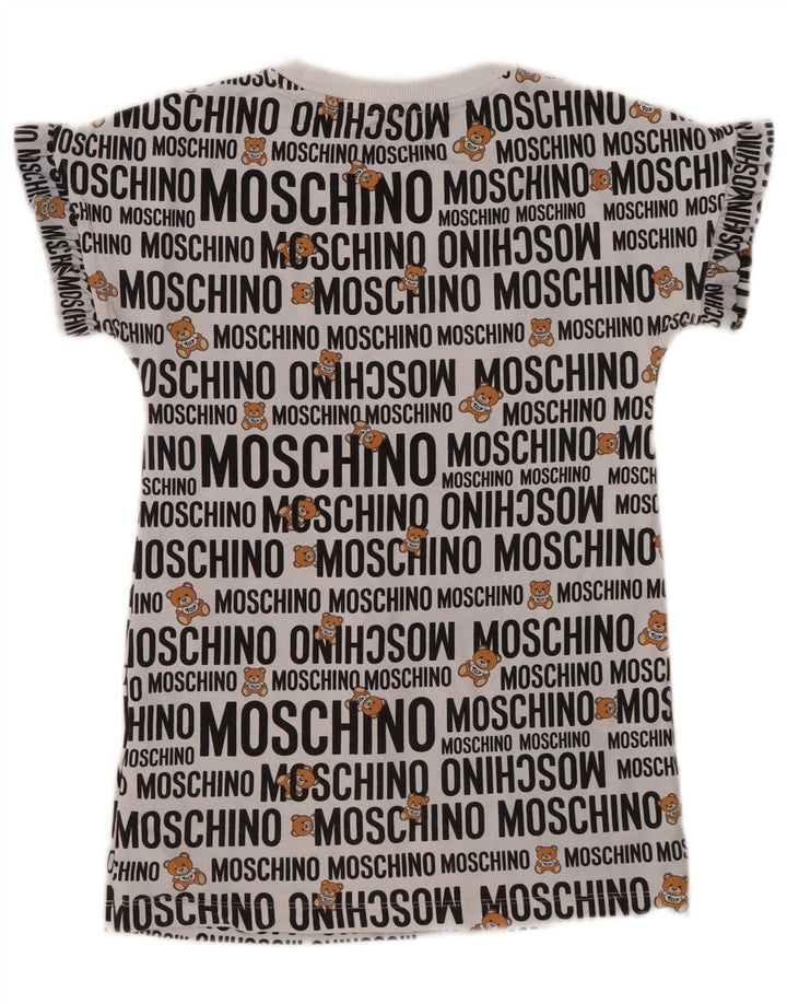 MOSCHINO Camiseta estampada para niña Top 7-8 años Gris Algodón