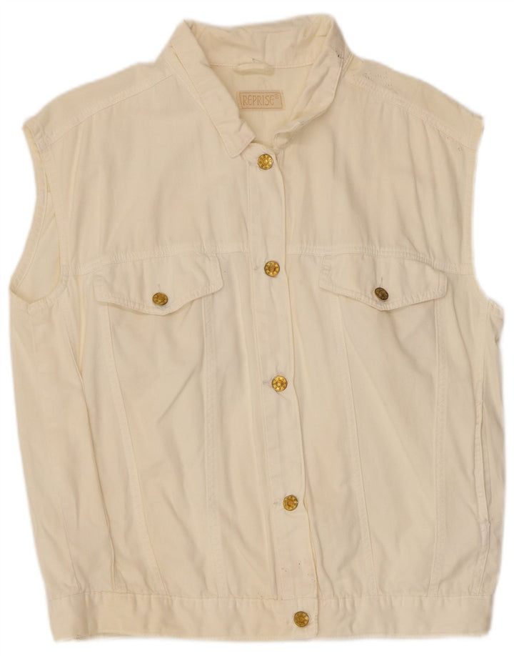 Reprise Chaleco vaquero para mujer UK 46 Large Off White