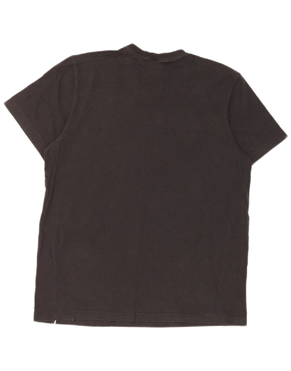 Adidas - Camiseta para hombre, talla grande, algodón negro