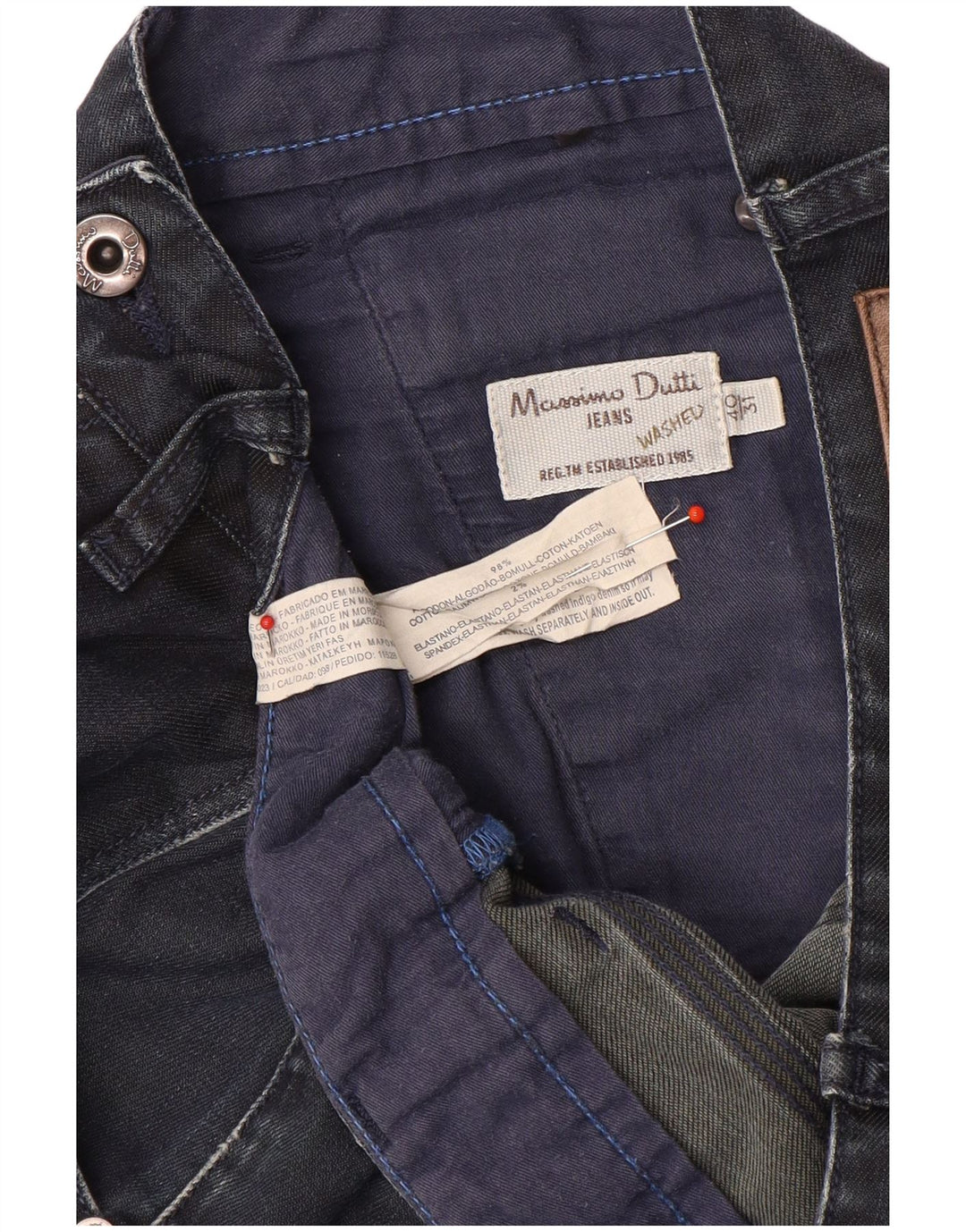 Massimo Dutti Vaqueros Rectos Hombre EU 40 Medium W31 L34 Azul Marino Algodón