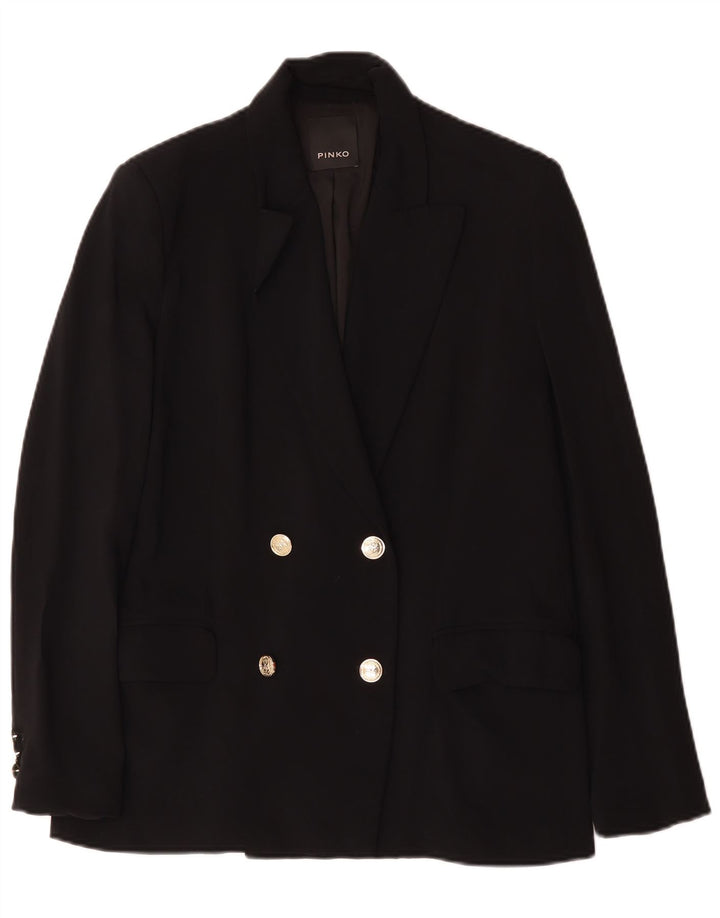 Pinko Mujer Blazer De Doble Botonadura IT 42 Poliéster Negro Mediano
