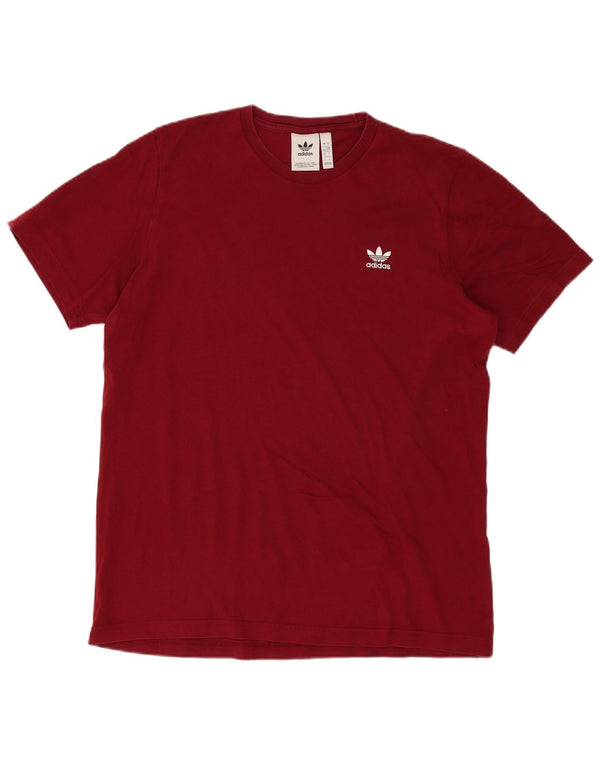 Adidas - Camiseta para hombre, talla grande, color burdeos, algodón