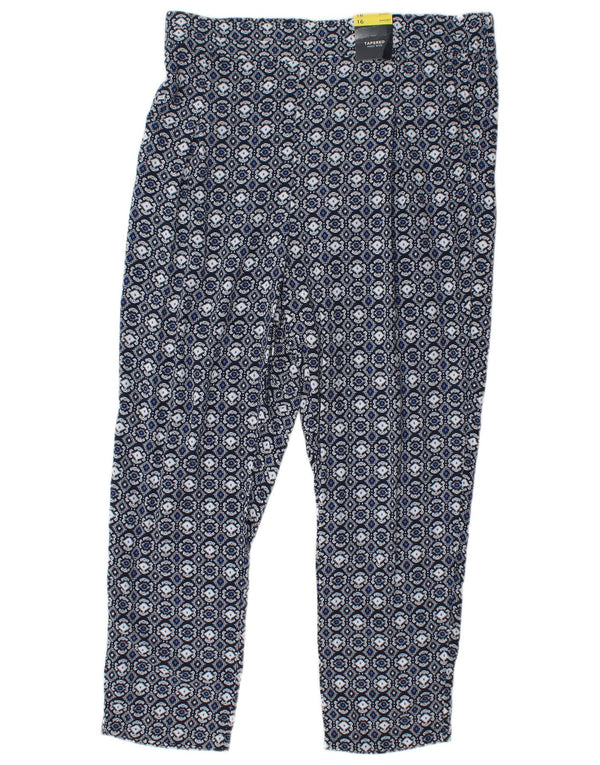 Marks & Spencer Pantalones cortos de cintura alta para mujer UK 46 Large W34 L26 Azul