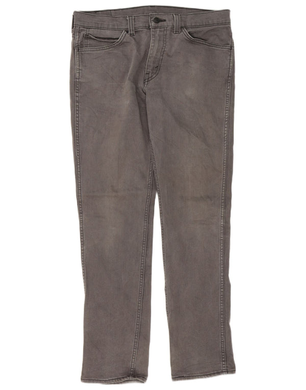 Levi's Hombre 511 Slim Jeans W34 L32 Algodón Gris